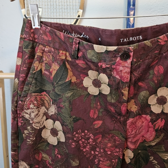 Talbots weekender floral tapered pants - Picture 6 of 7